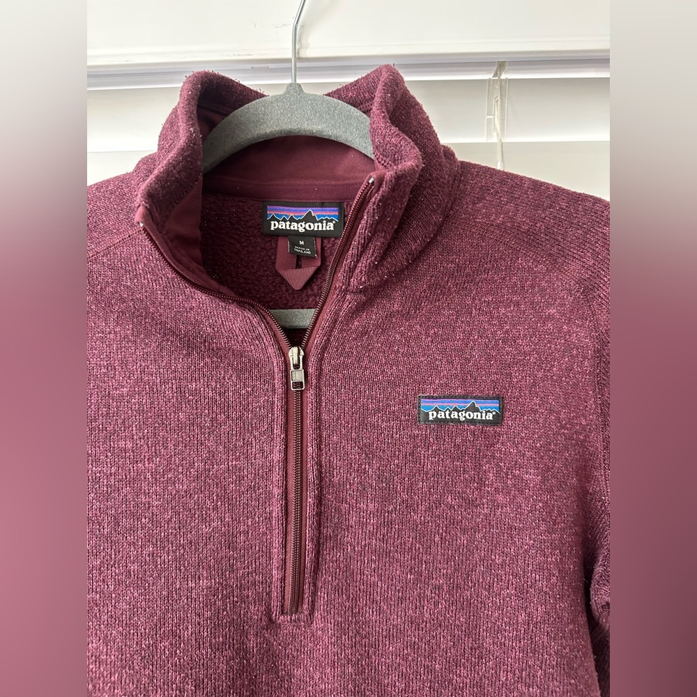 Patagonia Maroon Fleece Quarter-Zip-Up